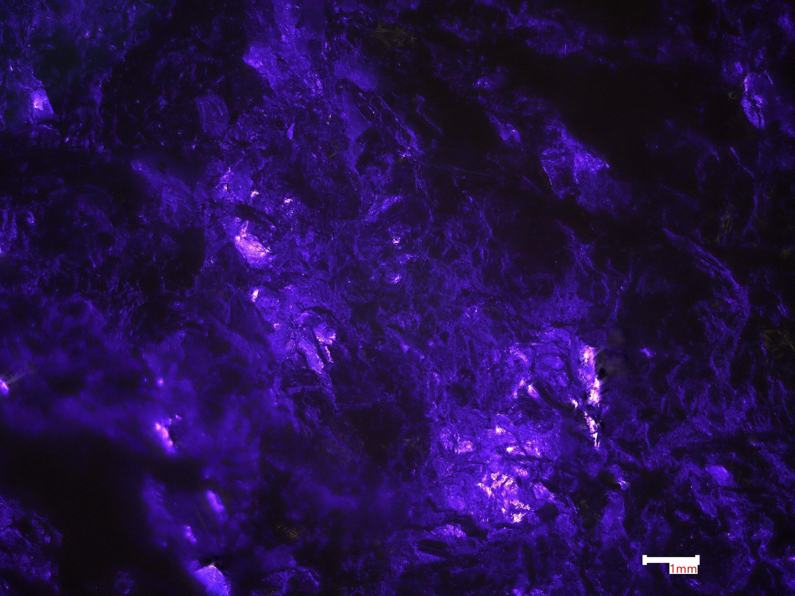 Biotite Schist under UV Light